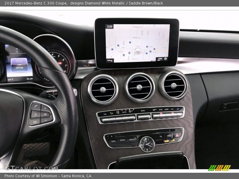 designo Diamond White Metallic / Saddle Brown/Black 2017 Mercedes-Benz C 300 Coupe