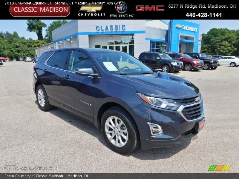 Storm Blue Metallic / Medium Ash Gray 2018 Chevrolet Equinox LT