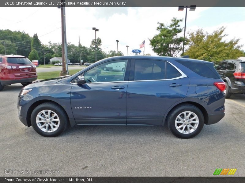 Storm Blue Metallic / Medium Ash Gray 2018 Chevrolet Equinox LT