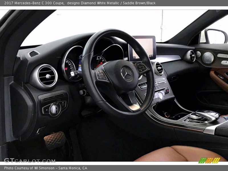 designo Diamond White Metallic / Saddle Brown/Black 2017 Mercedes-Benz C 300 Coupe