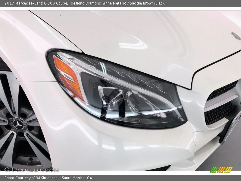 designo Diamond White Metallic / Saddle Brown/Black 2017 Mercedes-Benz C 300 Coupe