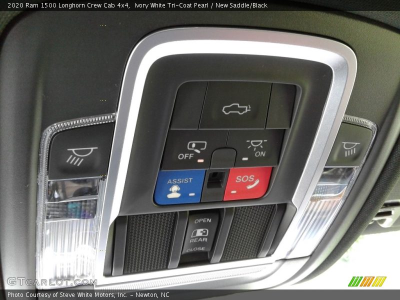 Ivory White Tri-Coat Pearl / New Saddle/Black 2020 Ram 1500 Longhorn Crew Cab 4x4