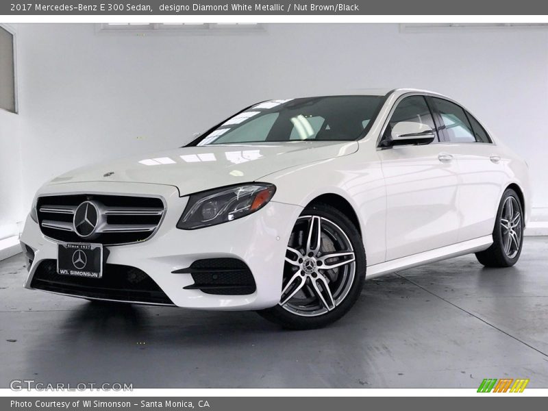 designo Diamond White Metallic / Nut Brown/Black 2017 Mercedes-Benz E 300 Sedan