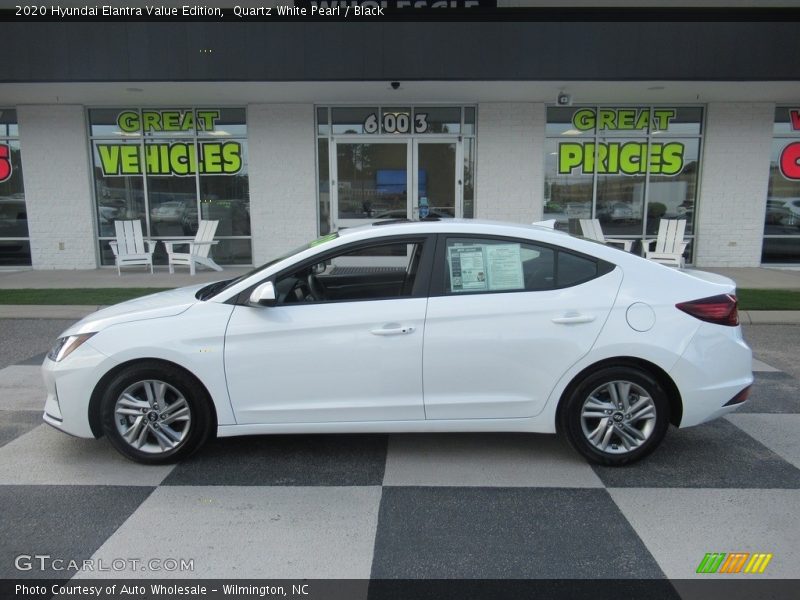 Quartz White Pearl / Black 2020 Hyundai Elantra Value Edition