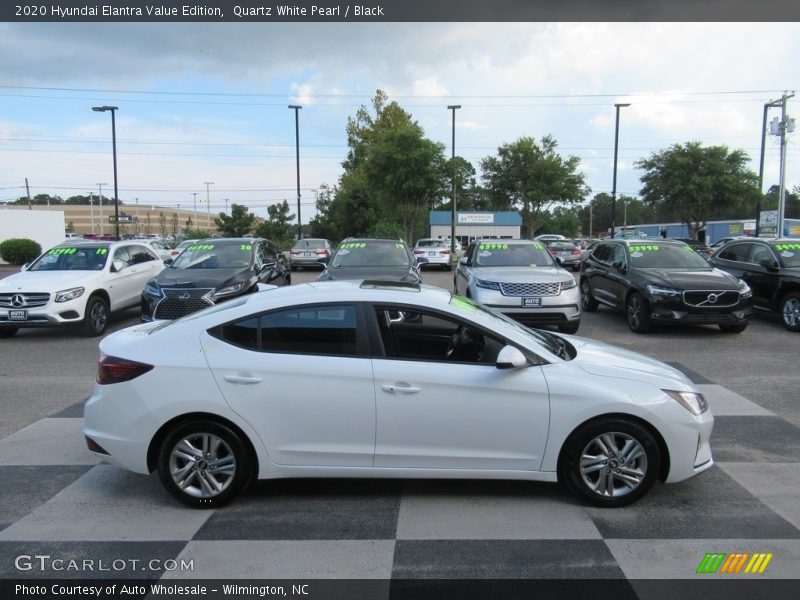 Quartz White Pearl / Black 2020 Hyundai Elantra Value Edition