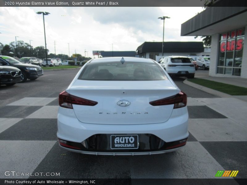 Quartz White Pearl / Black 2020 Hyundai Elantra Value Edition