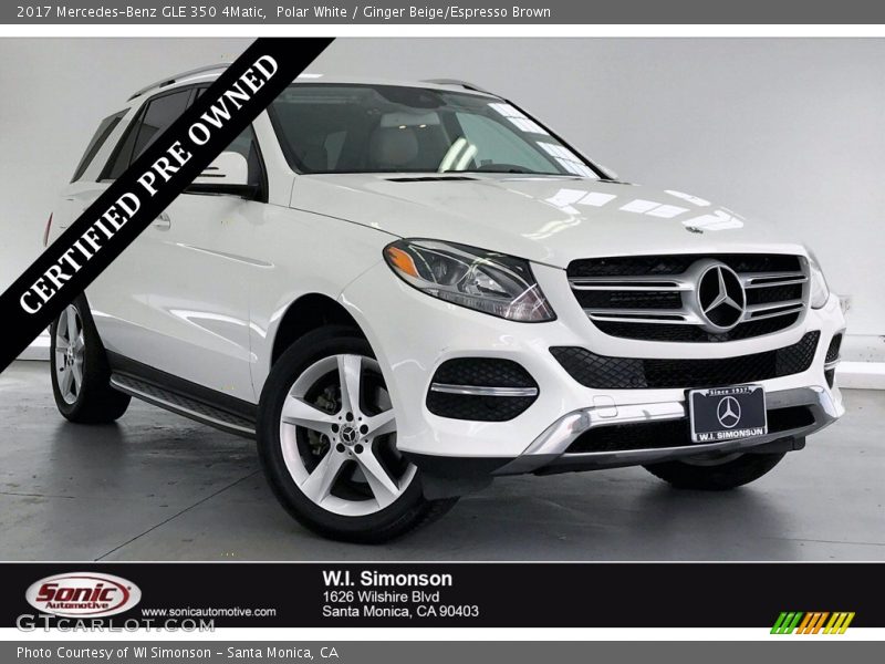 Polar White / Ginger Beige/Espresso Brown 2017 Mercedes-Benz GLE 350 4Matic