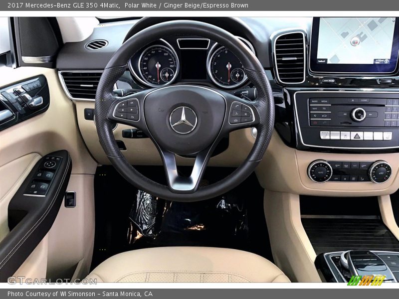 Polar White / Ginger Beige/Espresso Brown 2017 Mercedes-Benz GLE 350 4Matic