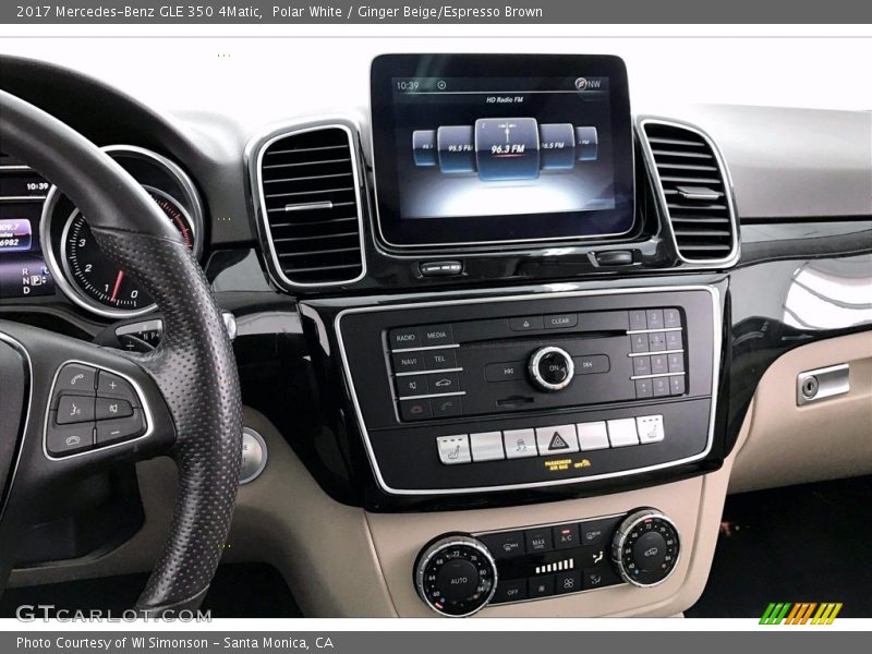Polar White / Ginger Beige/Espresso Brown 2017 Mercedes-Benz GLE 350 4Matic