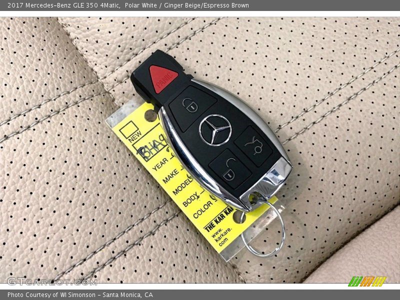 Polar White / Ginger Beige/Espresso Brown 2017 Mercedes-Benz GLE 350 4Matic