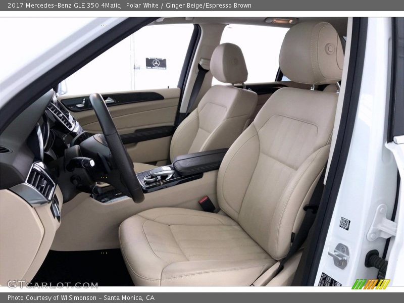 Polar White / Ginger Beige/Espresso Brown 2017 Mercedes-Benz GLE 350 4Matic