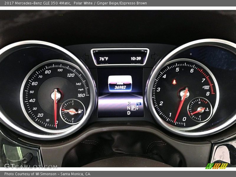 Polar White / Ginger Beige/Espresso Brown 2017 Mercedes-Benz GLE 350 4Matic