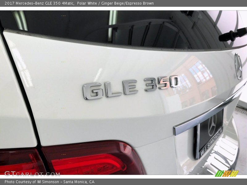 Polar White / Ginger Beige/Espresso Brown 2017 Mercedes-Benz GLE 350 4Matic