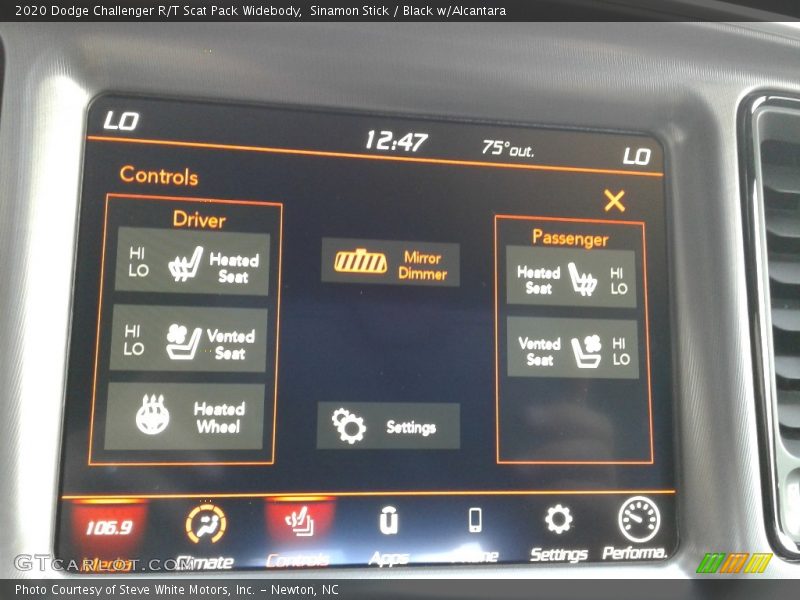 Sinamon Stick / Black w/Alcantara 2020 Dodge Challenger R/T Scat Pack Widebody