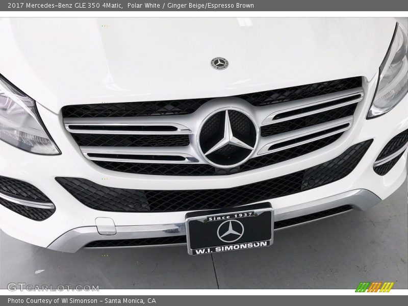 Polar White / Ginger Beige/Espresso Brown 2017 Mercedes-Benz GLE 350 4Matic