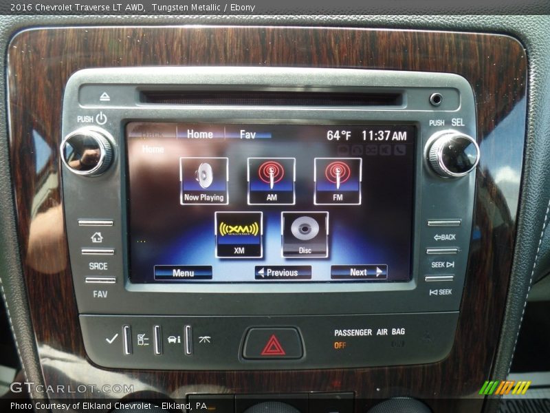 Tungsten Metallic / Ebony 2016 Chevrolet Traverse LT AWD