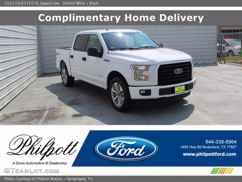 Oxford White / Black 2017 Ford F150 XL SuperCrew