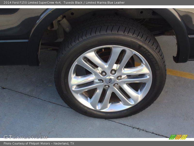 Tuxedo Black / Limited Marina Blue Leather 2014 Ford F150 Limited SuperCrew 4x4