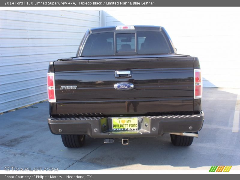 Tuxedo Black / Limited Marina Blue Leather 2014 Ford F150 Limited SuperCrew 4x4
