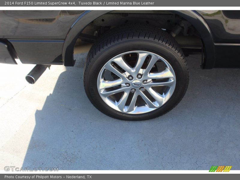 Tuxedo Black / Limited Marina Blue Leather 2014 Ford F150 Limited SuperCrew 4x4