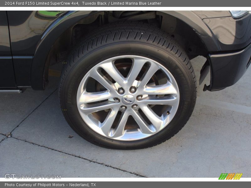 Tuxedo Black / Limited Marina Blue Leather 2014 Ford F150 Limited SuperCrew 4x4