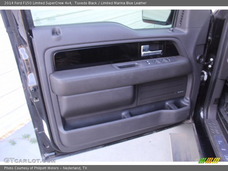 Tuxedo Black / Limited Marina Blue Leather 2014 Ford F150 Limited SuperCrew 4x4