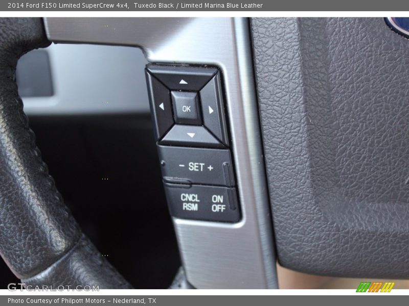 Tuxedo Black / Limited Marina Blue Leather 2014 Ford F150 Limited SuperCrew 4x4