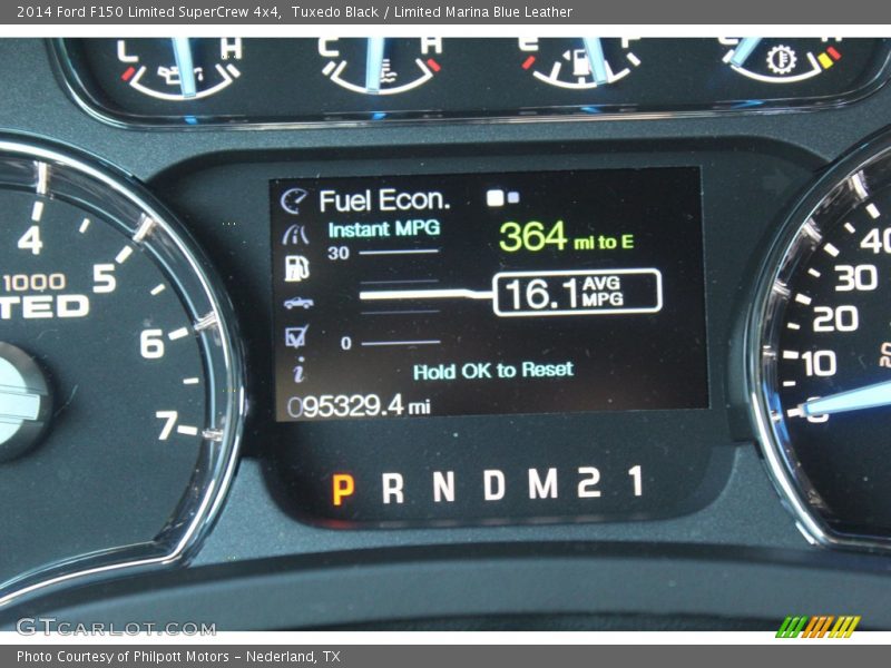 Tuxedo Black / Limited Marina Blue Leather 2014 Ford F150 Limited SuperCrew 4x4