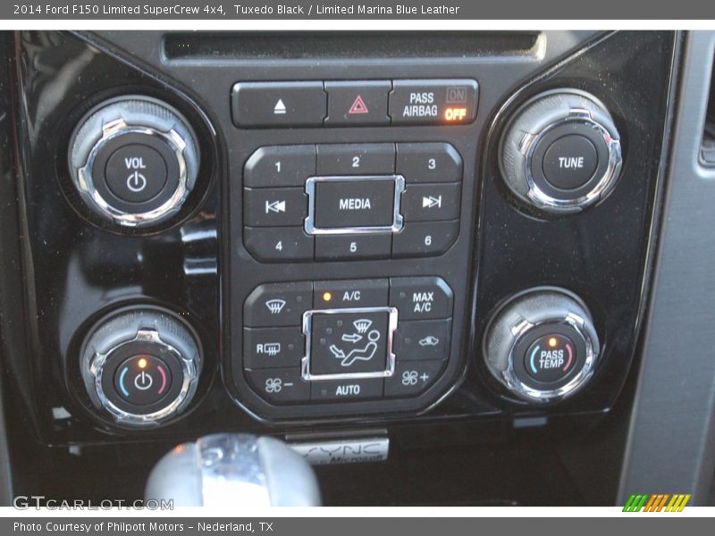 Tuxedo Black / Limited Marina Blue Leather 2014 Ford F150 Limited SuperCrew 4x4