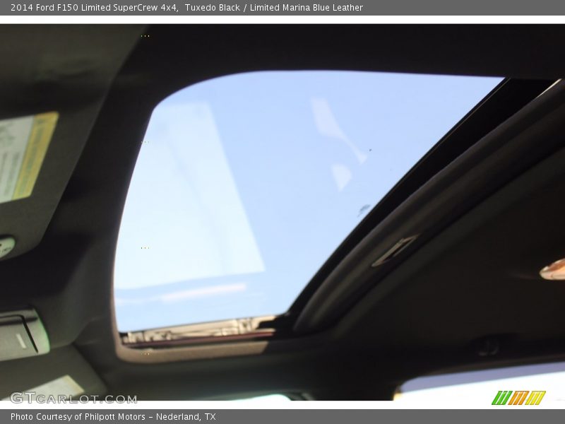 Tuxedo Black / Limited Marina Blue Leather 2014 Ford F150 Limited SuperCrew 4x4