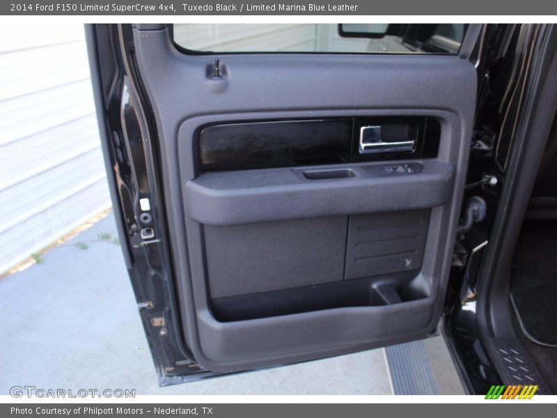Tuxedo Black / Limited Marina Blue Leather 2014 Ford F150 Limited SuperCrew 4x4