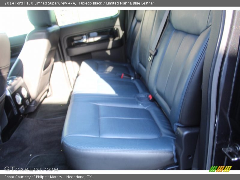 Tuxedo Black / Limited Marina Blue Leather 2014 Ford F150 Limited SuperCrew 4x4