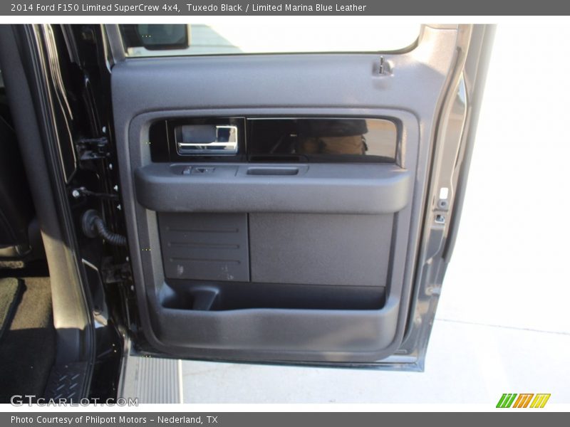 Tuxedo Black / Limited Marina Blue Leather 2014 Ford F150 Limited SuperCrew 4x4