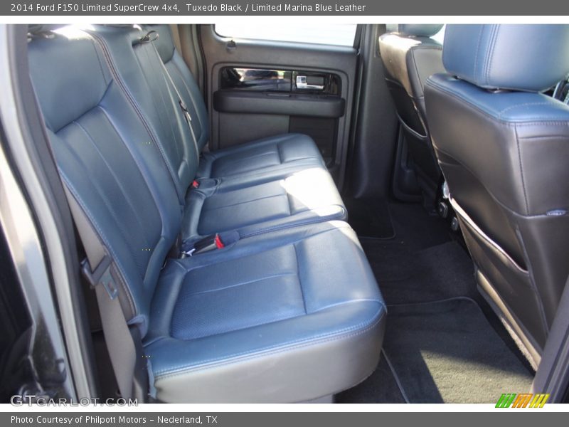 Tuxedo Black / Limited Marina Blue Leather 2014 Ford F150 Limited SuperCrew 4x4