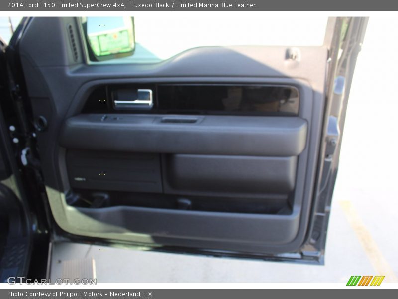 Tuxedo Black / Limited Marina Blue Leather 2014 Ford F150 Limited SuperCrew 4x4