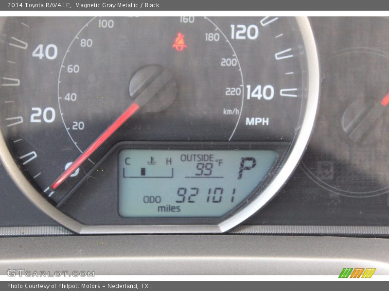 Magnetic Gray Metallic / Black 2014 Toyota RAV4 LE