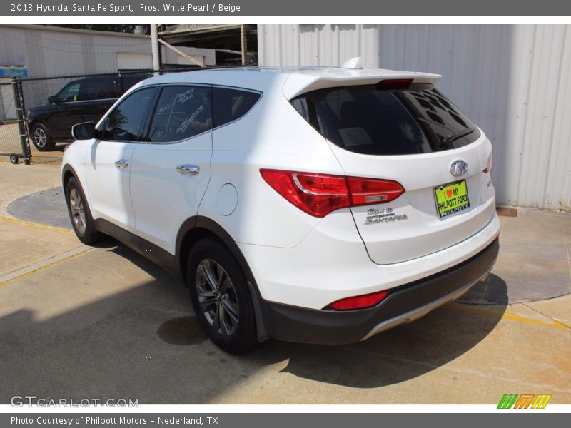 Frost White Pearl / Beige 2013 Hyundai Santa Fe Sport