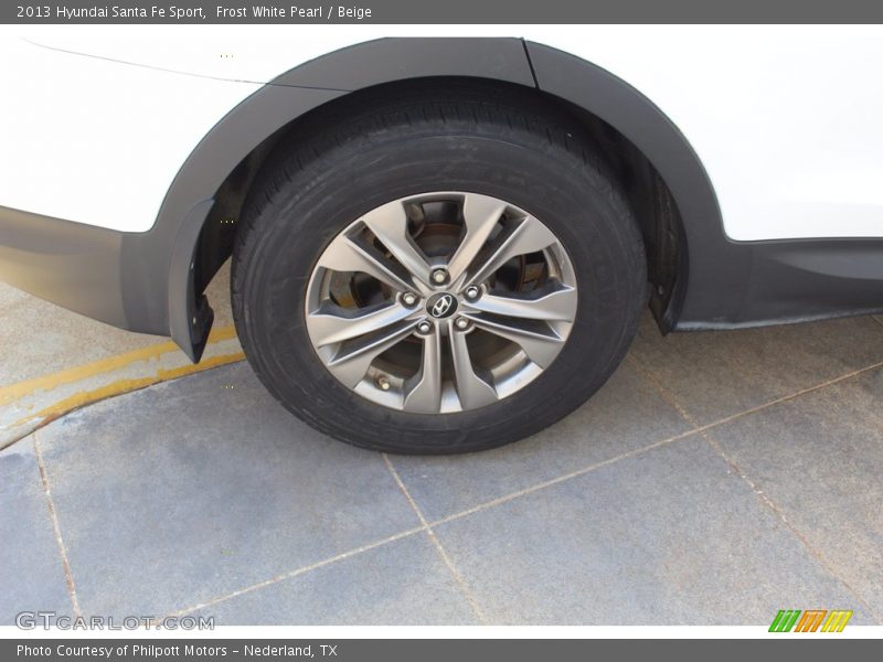 Frost White Pearl / Beige 2013 Hyundai Santa Fe Sport