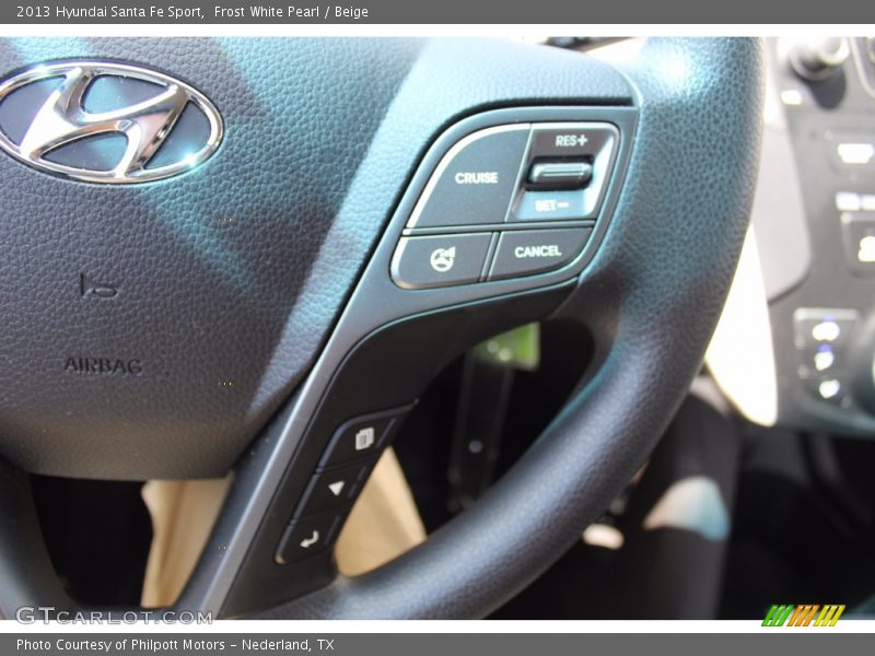 Frost White Pearl / Beige 2013 Hyundai Santa Fe Sport