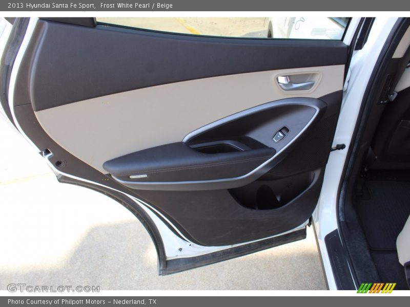 Frost White Pearl / Beige 2013 Hyundai Santa Fe Sport