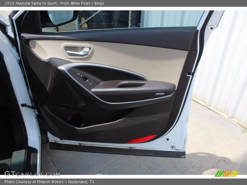 Frost White Pearl / Beige 2013 Hyundai Santa Fe Sport