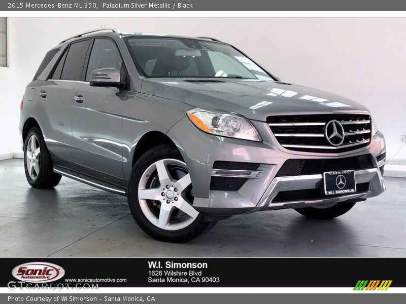 Paladium Silver Metallic / Black 2015 Mercedes-Benz ML 350