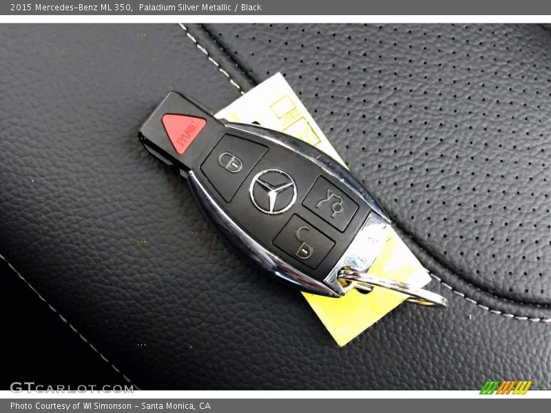 Paladium Silver Metallic / Black 2015 Mercedes-Benz ML 350