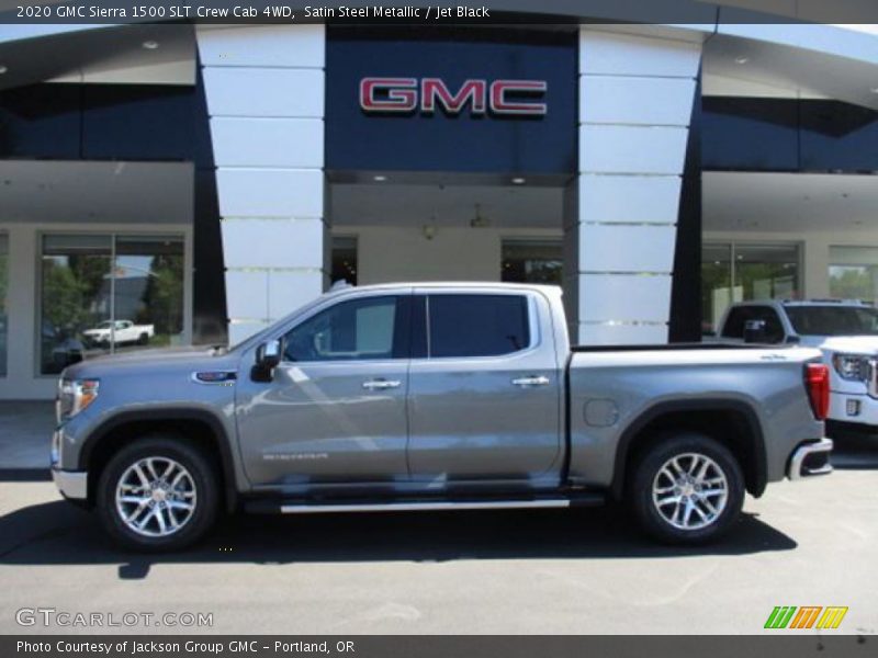 Satin Steel Metallic / Jet Black 2020 GMC Sierra 1500 SLT Crew Cab 4WD