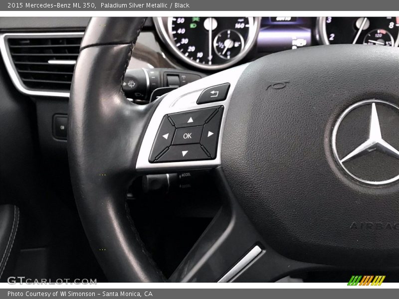 Paladium Silver Metallic / Black 2015 Mercedes-Benz ML 350