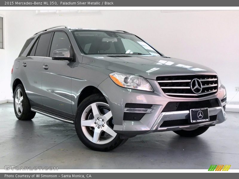 Paladium Silver Metallic / Black 2015 Mercedes-Benz ML 350