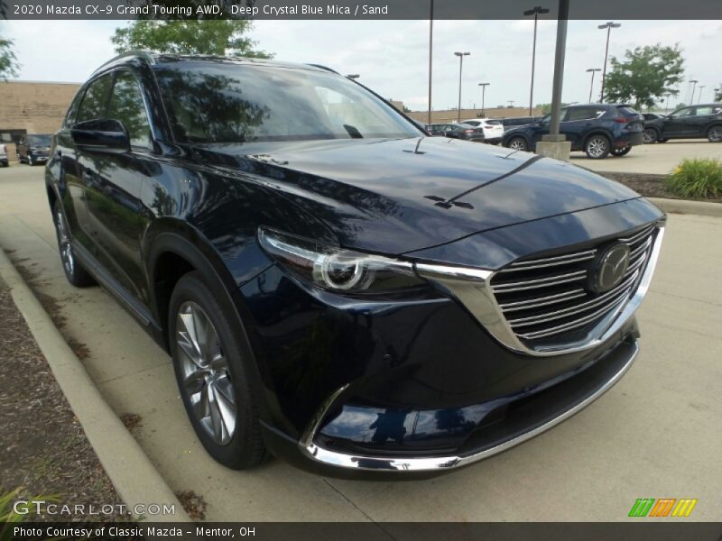 Deep Crystal Blue Mica / Sand 2020 Mazda CX-9 Grand Touring AWD