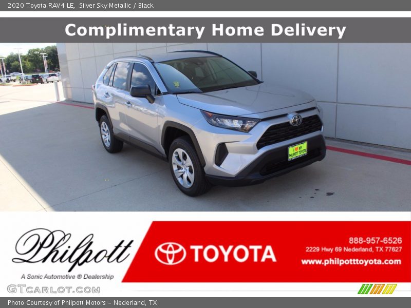 Silver Sky Metallic / Black 2020 Toyota RAV4 LE