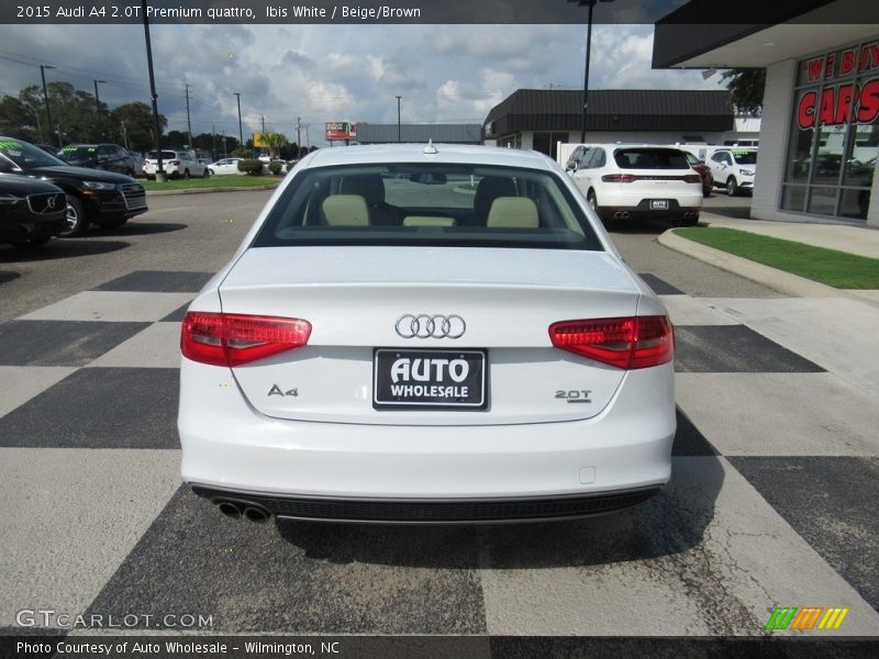 Ibis White / Beige/Brown 2015 Audi A4 2.0T Premium quattro