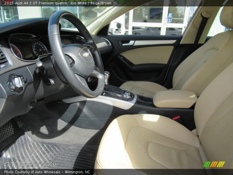 Ibis White / Beige/Brown 2015 Audi A4 2.0T Premium quattro
